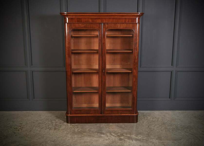 Large antique 19th century mahogany glazed cabinet – A rare vintage treasure