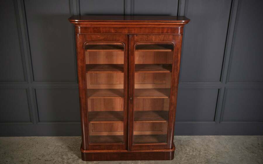 Large antique 19th century mahogany glazed cabinet – A rare vintage treasure