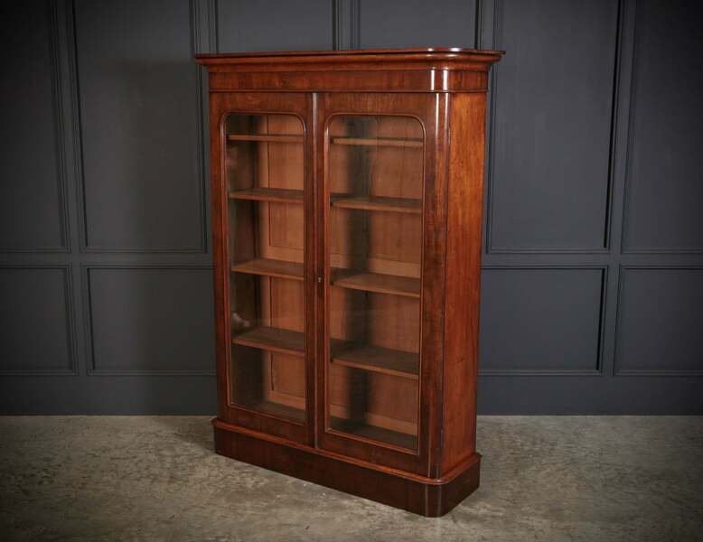 Large antique 19th century mahogany glazed cabinet – A rare vintage treasure