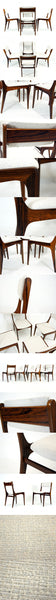 Set of 4 retro vintage danish rosewood boucle dining chairs mid century 60s 70s – A rare vintage treasure