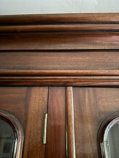 Large vintage victorian style glazed bookcase display cabinet cupboard dresser – A rare vintage treasure