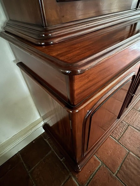 Large vintage victorian style glazed bookcase display cabinet cupboard dresser – A rare vintage treasure