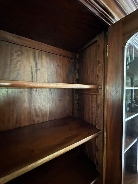 Large vintage victorian style glazed bookcase display cabinet cupboard dresser – A rare vintage treasure